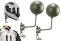 Grey Wall Mount Motorcycle Helmet Rack, 180 Degree Swivel, 2-Pack E753