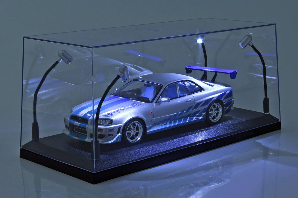 Display Case 1/18th LED Black D968