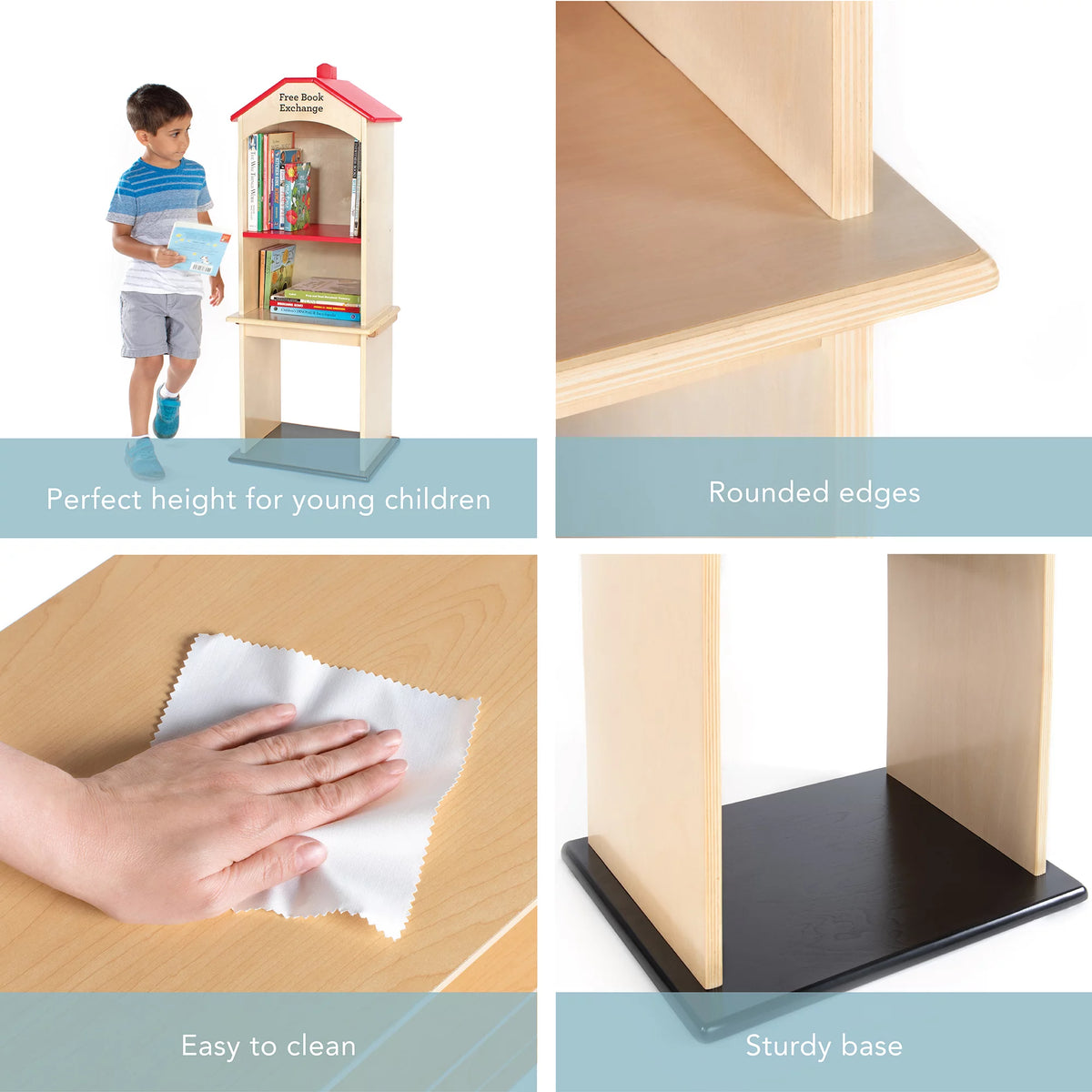 3-Shelf Wooden Bookcase I978731