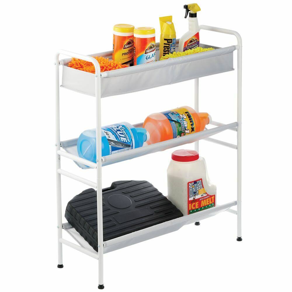 3-Tier Metal and Fabric Storage Cart C9239