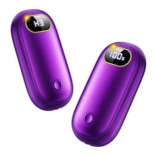 Rechargeable Electric Hand Warmers with Power Bank, LED Display, Dual-Side 4 Levels Fast Heating C392068