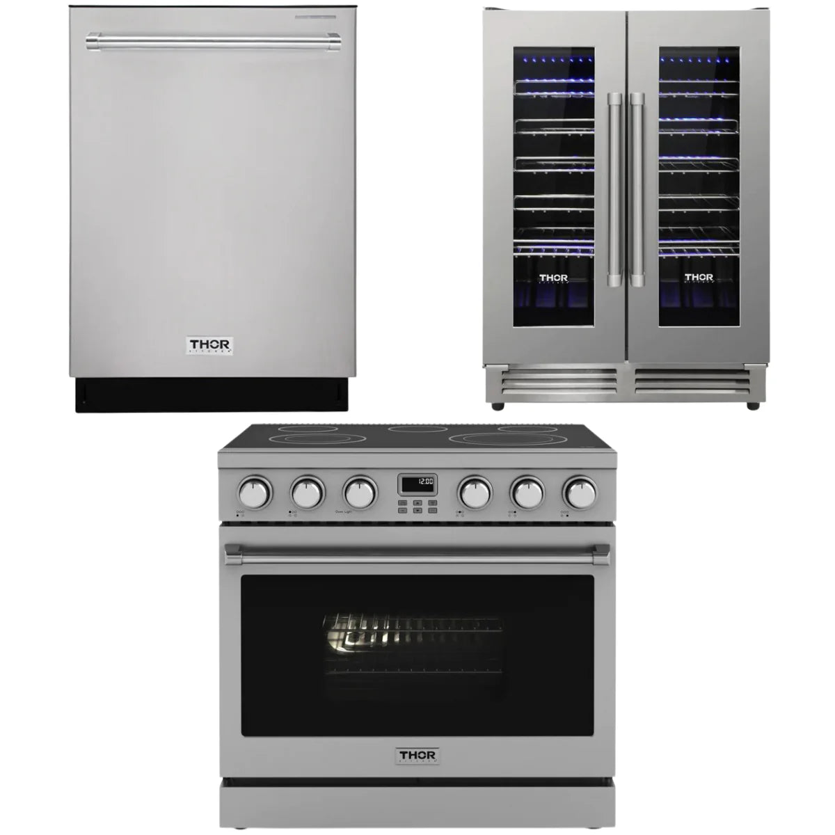 36 Electric Range, Dishwasher and Wine Cooler H88519