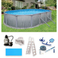 12-ft x 24-ft Oval 52-in Deep Metal Wall Swimming Pool O92280