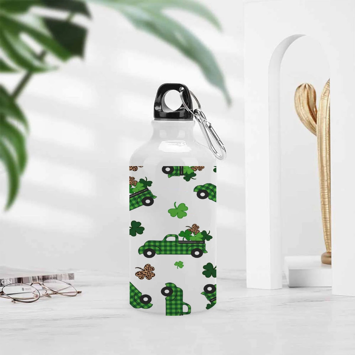 Green Truck 400ml Sport Aluminum Water Bottle with Twist Cap O8956