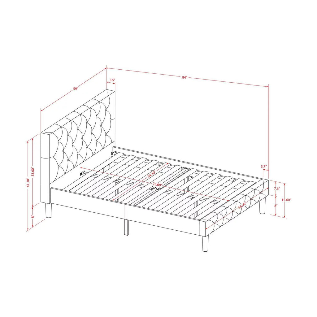 Full Engineered Wood Bed R110861