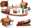 60 PCS Wooden Train Set Building Blocks Construction Toy N37710