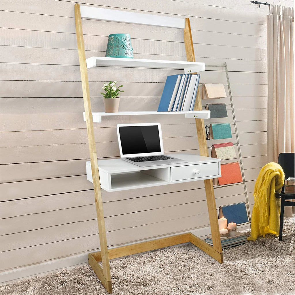 Freestanding Ladder Desk with Drawer J40759