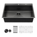 25"x22"x12" Drop In Single Bowl 16 Gauge Stainless Steel Laundry Sink Q861