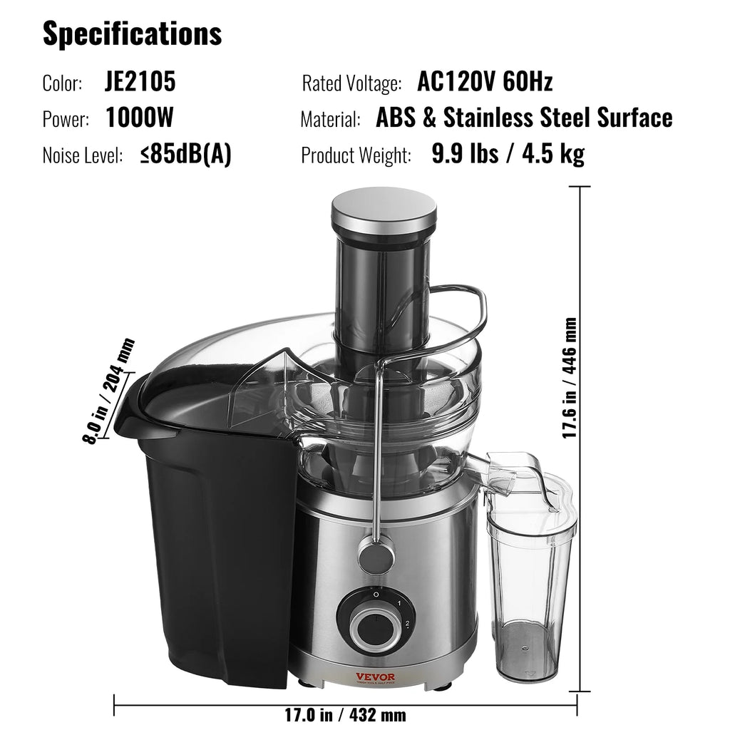 1000W 2 Speed Centrifugal Juicer Y159333