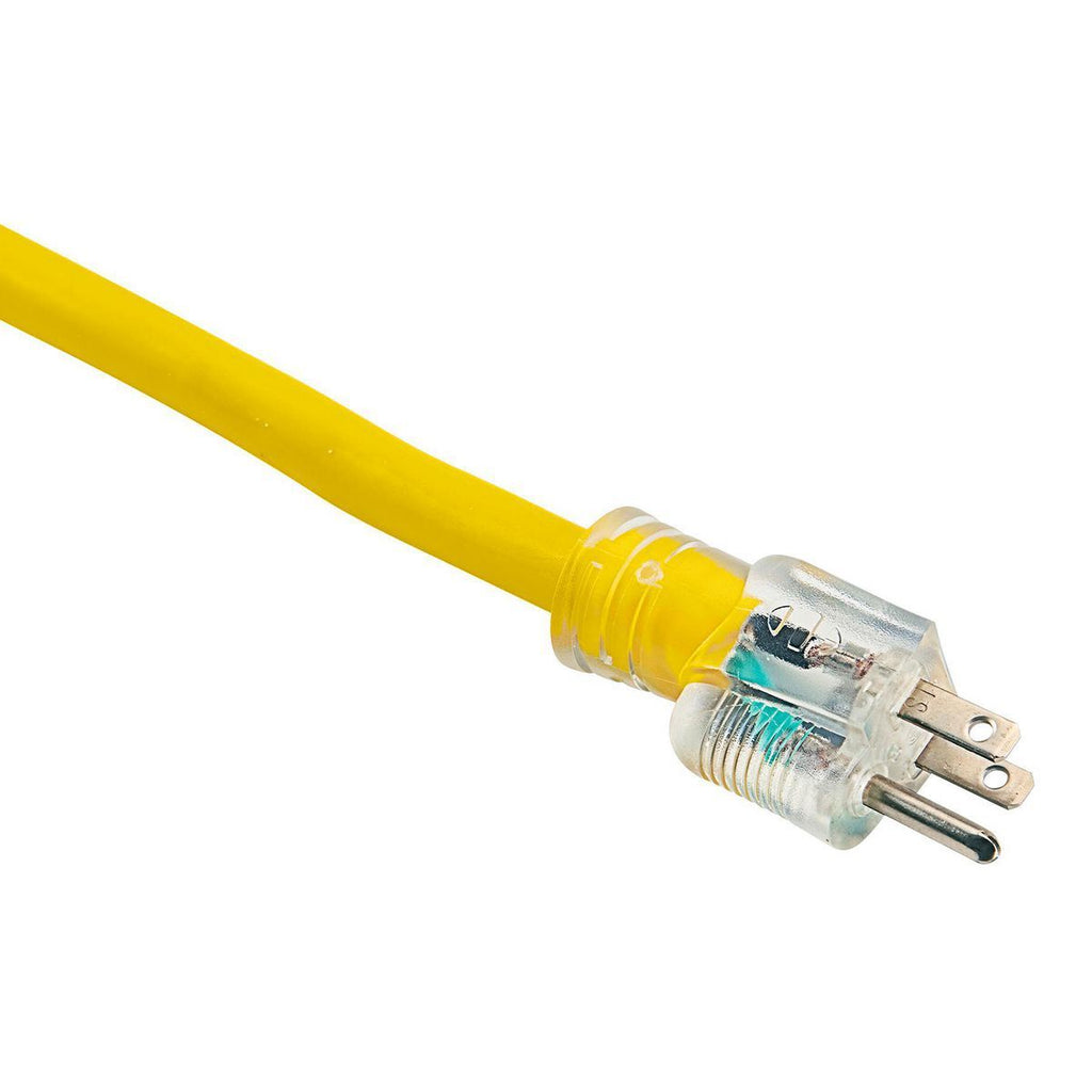Yellow 25 ft. 10/3 Gauge Triple-Tap Extension Cord J604