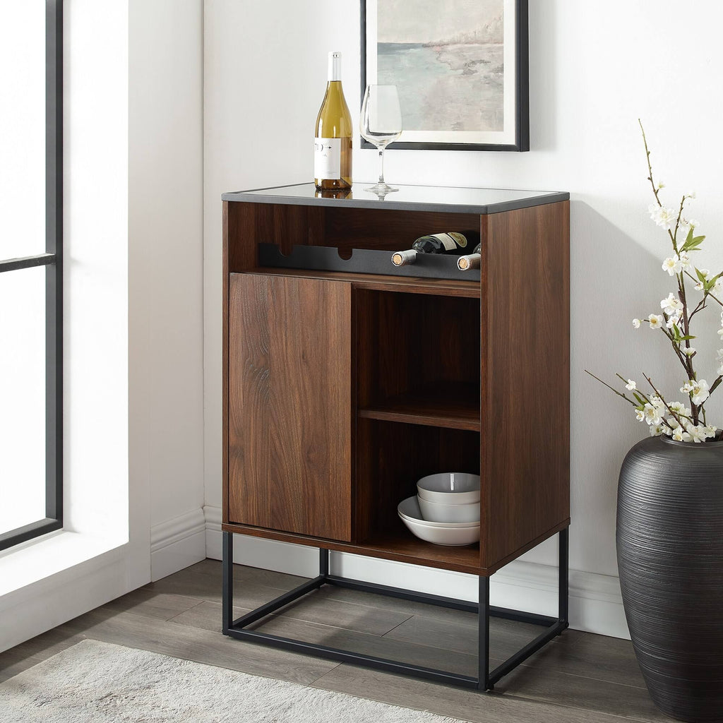 Glass Top 1-Door Bar Cabinet I76163