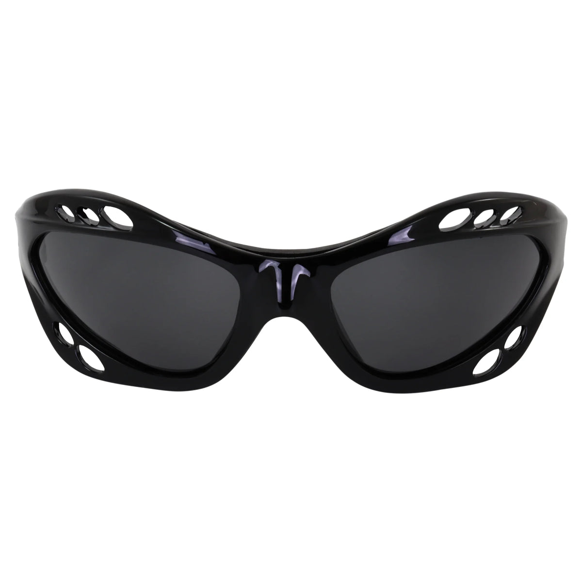 3 Pairs Padded Polarized Sunglasses with Strap Black Frame Smoke Red & Pink Mirror Lenses W293870