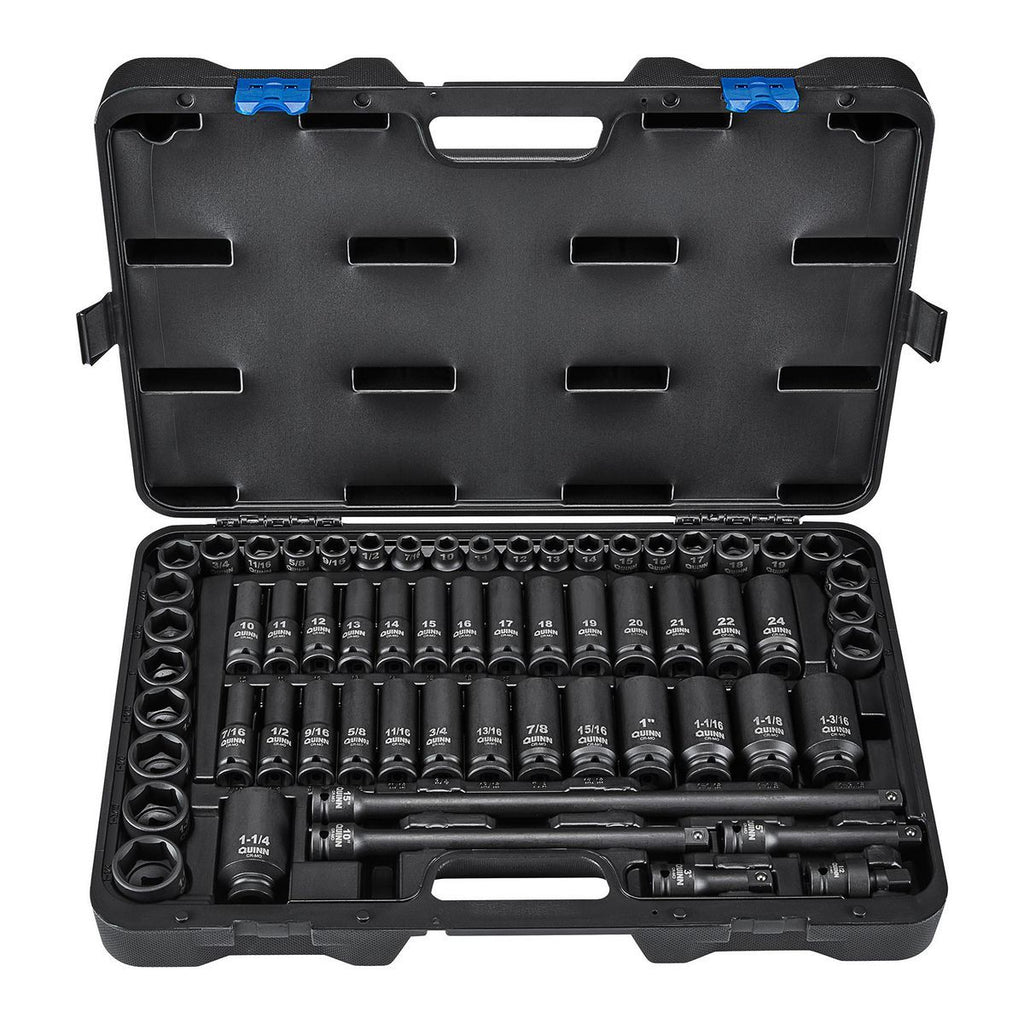 1/2 in. Drive SAE and Metric Impact Socket Set, 61-Piece J2424