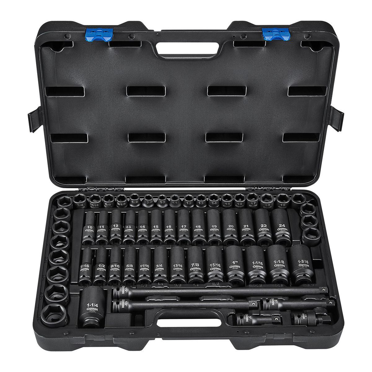 1/2 in. Drive SAE and Metric Impact Socket Set, 61-Piece J2424