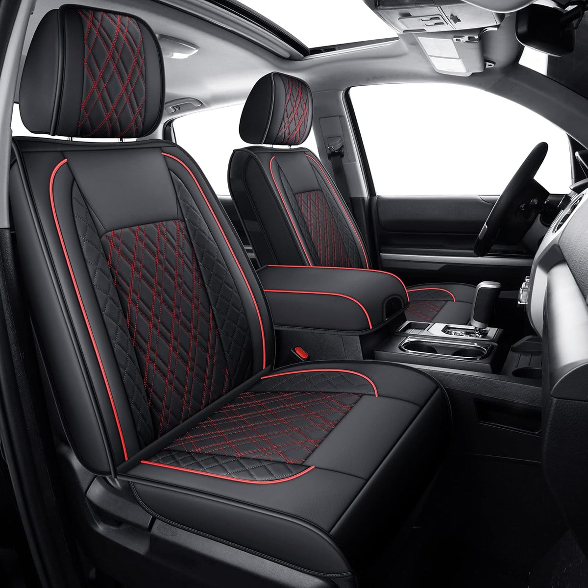 Black Faux Leather Seat Covers G408