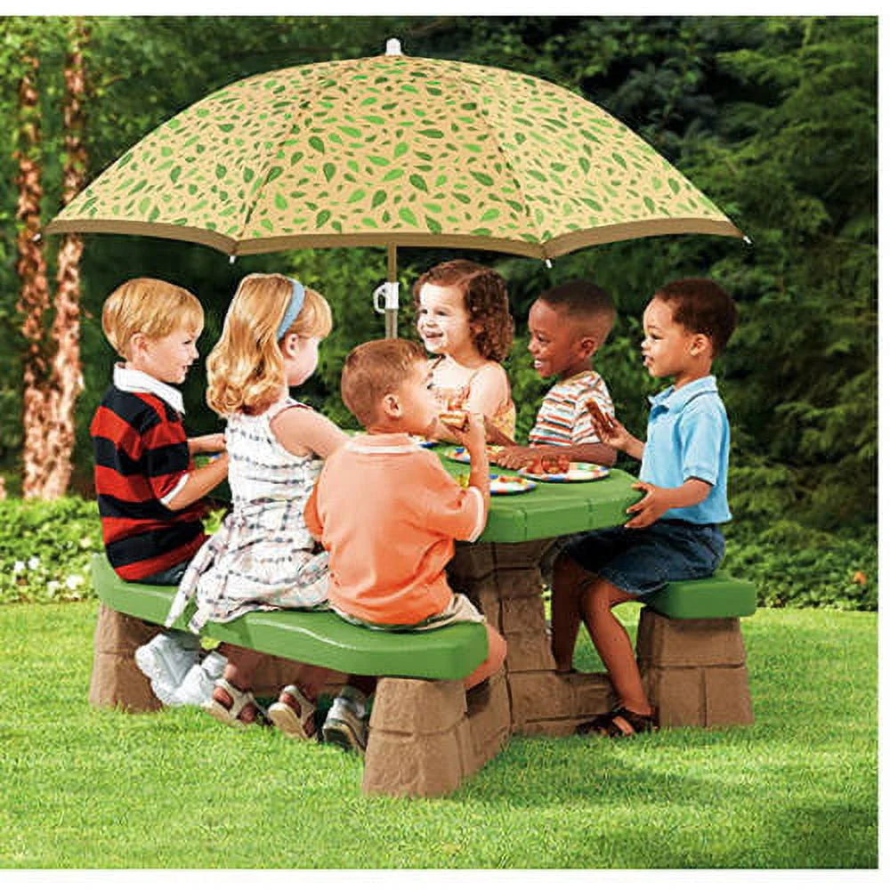 Kids Picnic Table with Umbrella U806