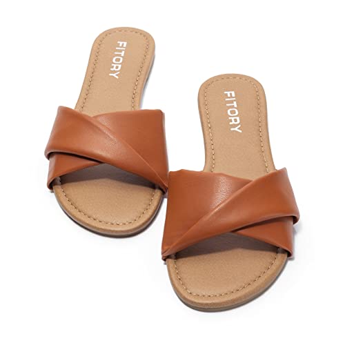 Women's Flat Sandals with Soft Leather Size 6-11 O8388