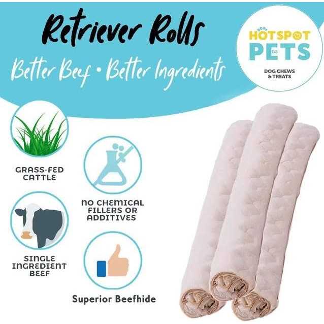 All Natural Rawhide Rolls Dog Chew Treats A4209