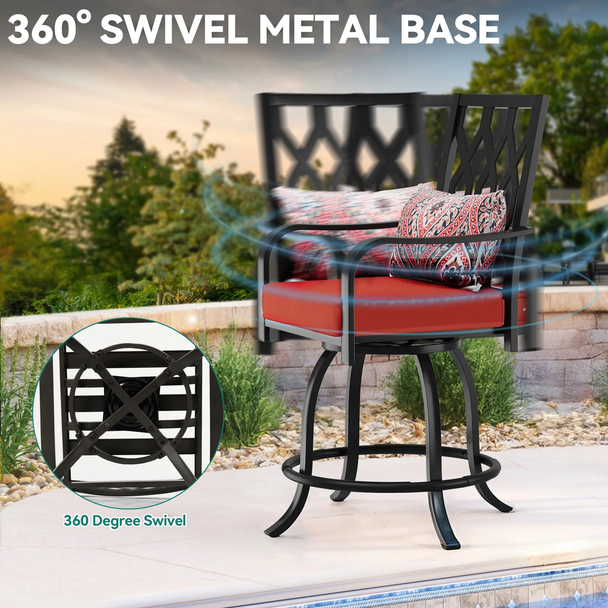 3-Piece Weather Resistant Bar Height Patio Furniture Set H600761