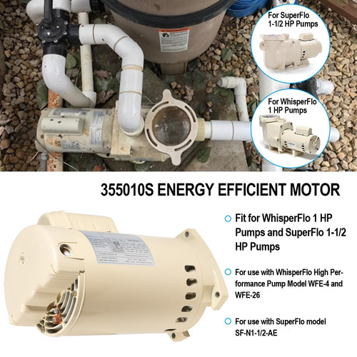 1 HP 115/208-230 Volts 1 Speed Square Flange Pool Motor H303