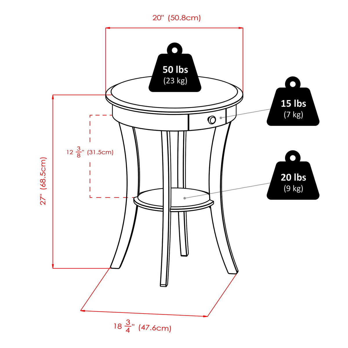 Black Accent Table G41899