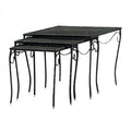 Textured Black Metal Side Table B943