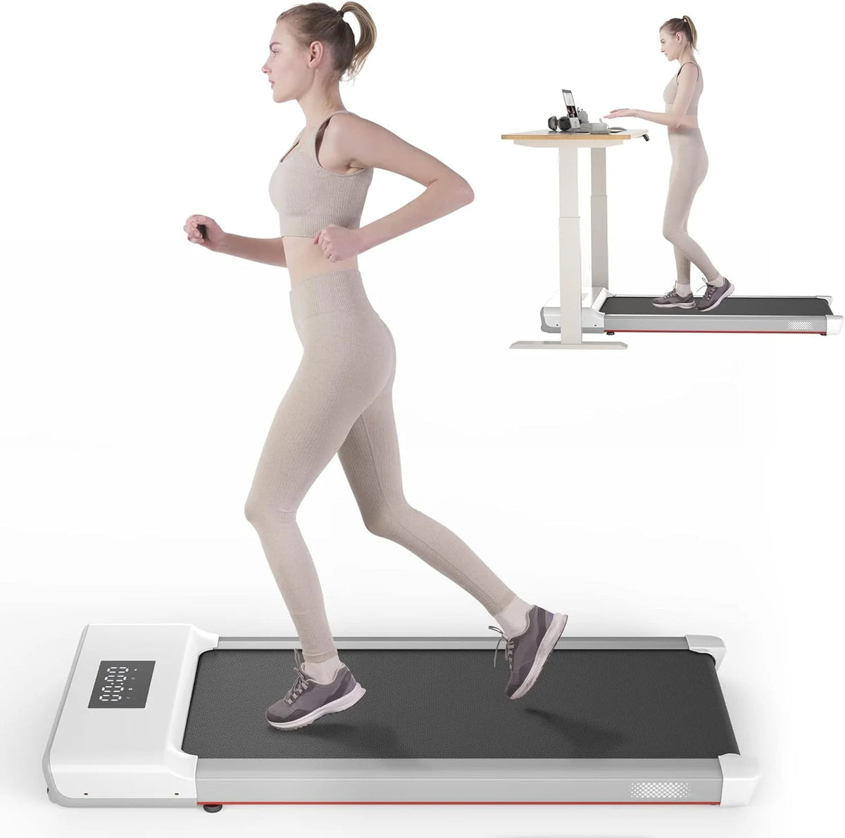 Black Portable Under Desk Treadmill U731588