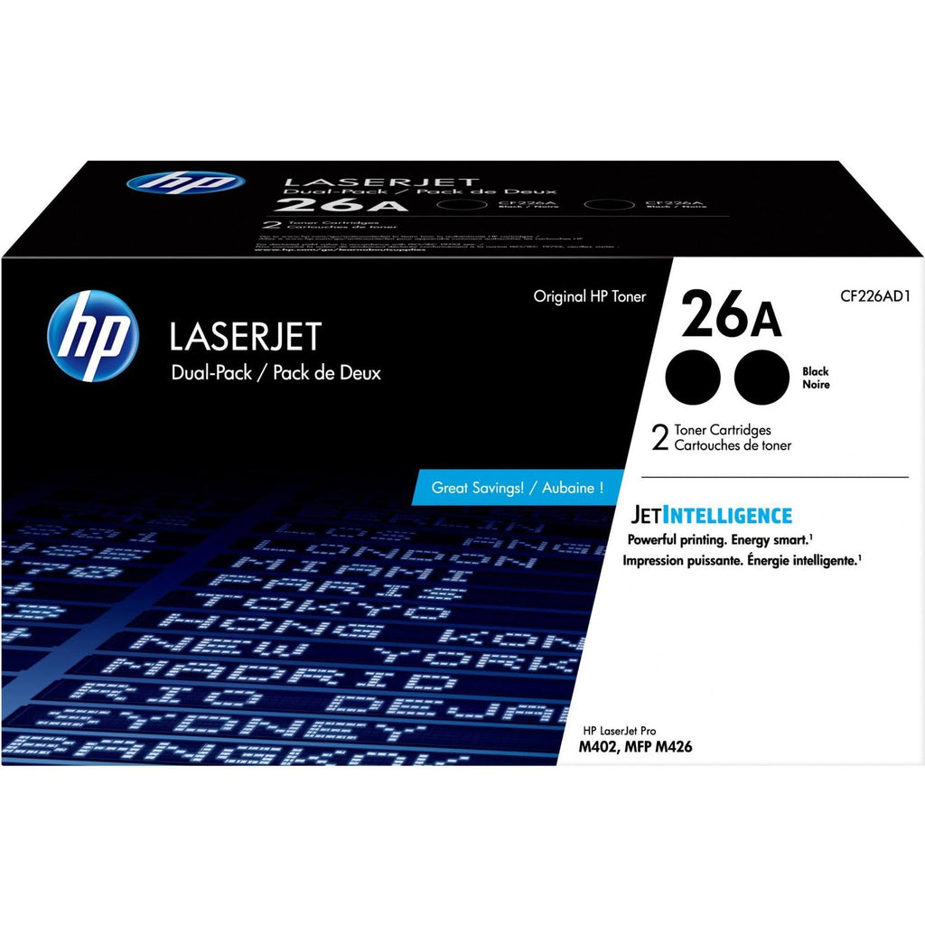 HP 26A Black Toner Cartridge 2-Pack Z534102