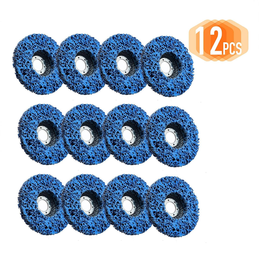 12 Pack Blue Stripping Wheel 4-1/2 x 7/8 inch J36562