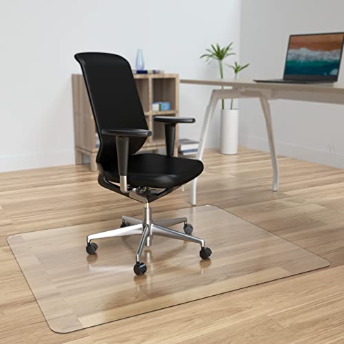 Clear 55'' x 35'' Thick Plastic Chair Mat W27960