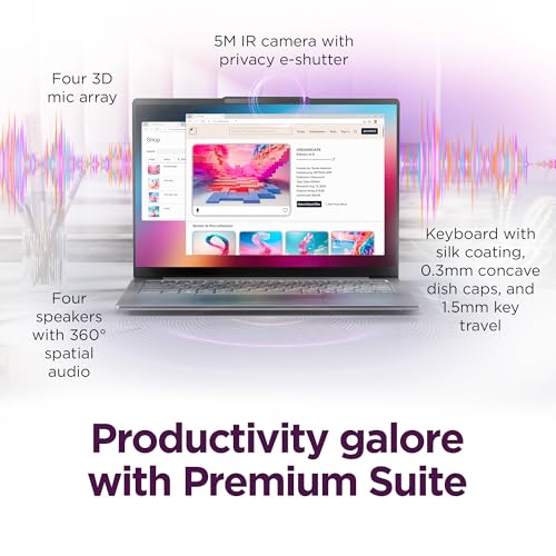 14" WUXGA OLED Display Laptop with Core Ultra 7 Processor 256V, 16 GB Memory, 1 TB Storage, Luna Grey Z36252