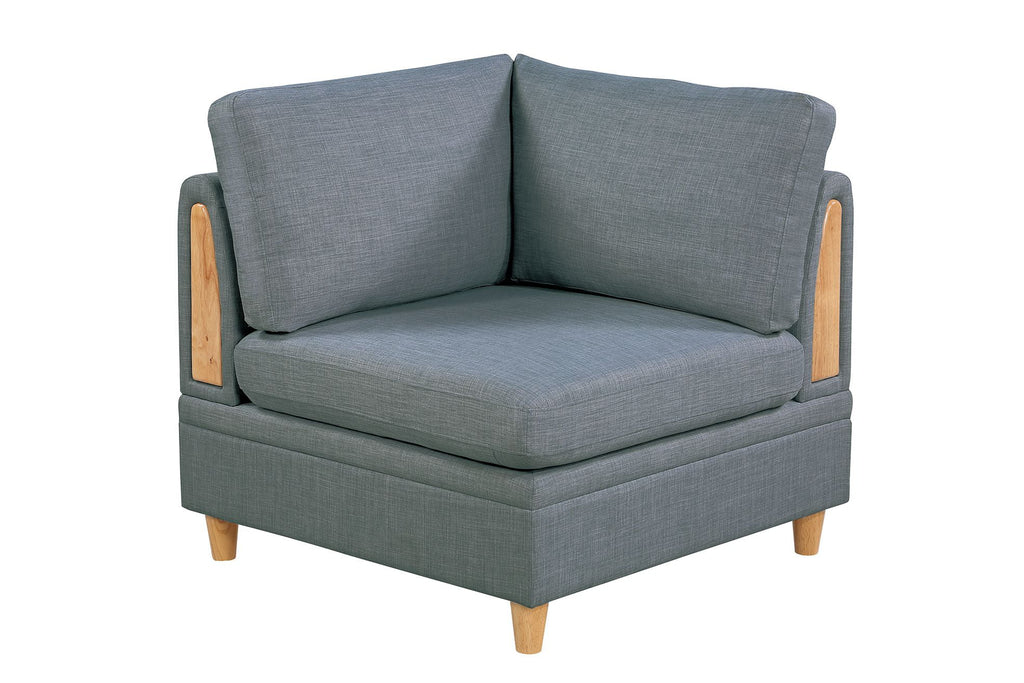 8pc Sectional Set Armless Chair Ottoman Wedge Couch B41353