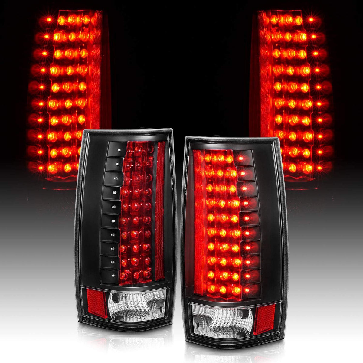 2007-2014 Chevy Tahoe Suburban GMC Yukon Rosso Red LED Tail Lights Assembly Pair E847640