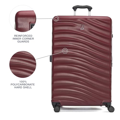 Black 21-Inch Hardside Carry On Luggage with 8 Spinner Wheels V288