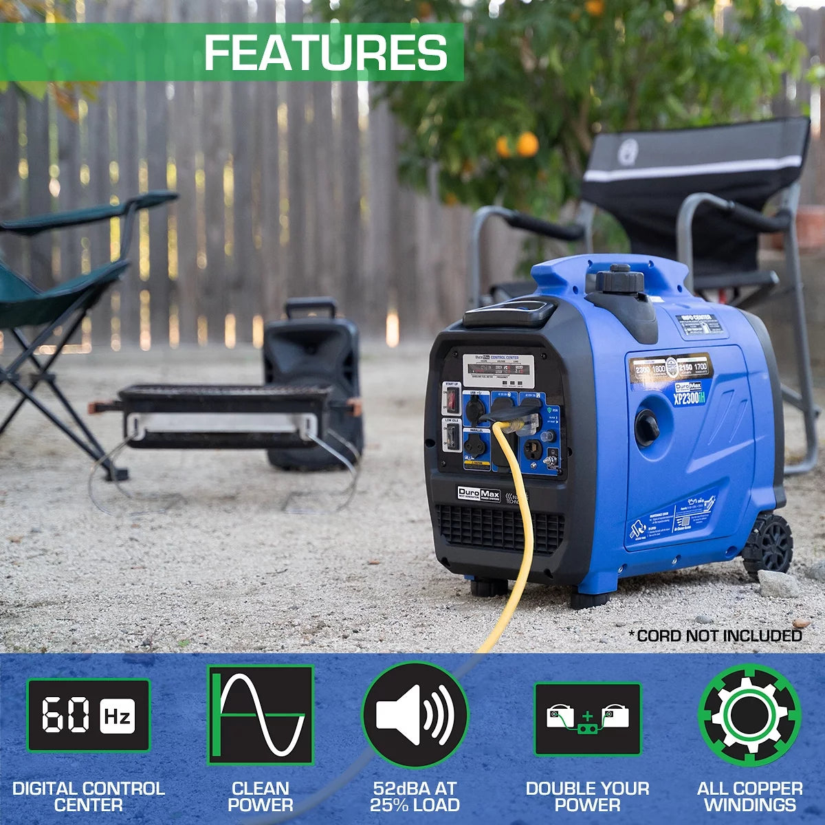 2,300 Watt Dual Fuel Inverter Generator with CO Alert M3478