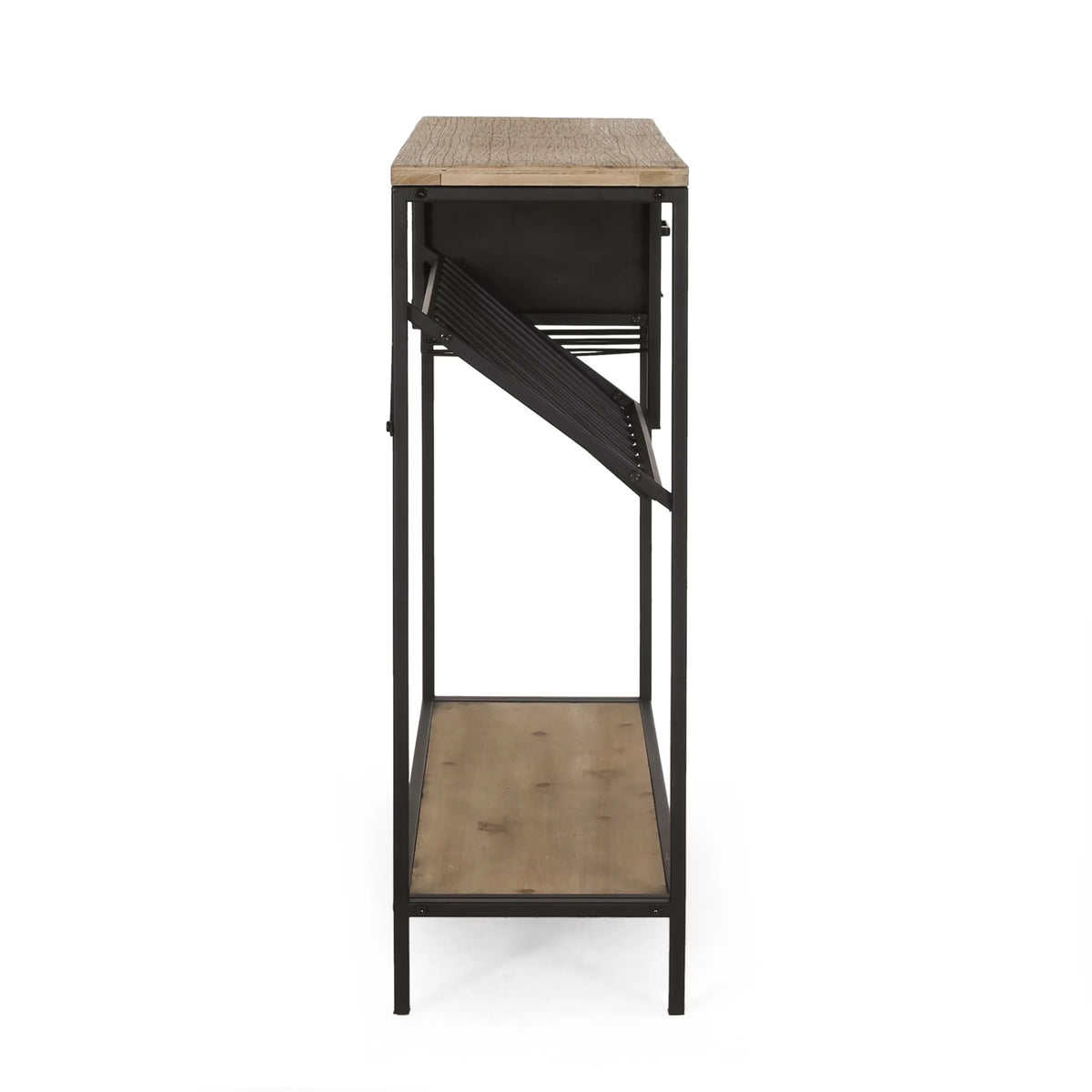 Wood and Metal Console Table with Storage P8376