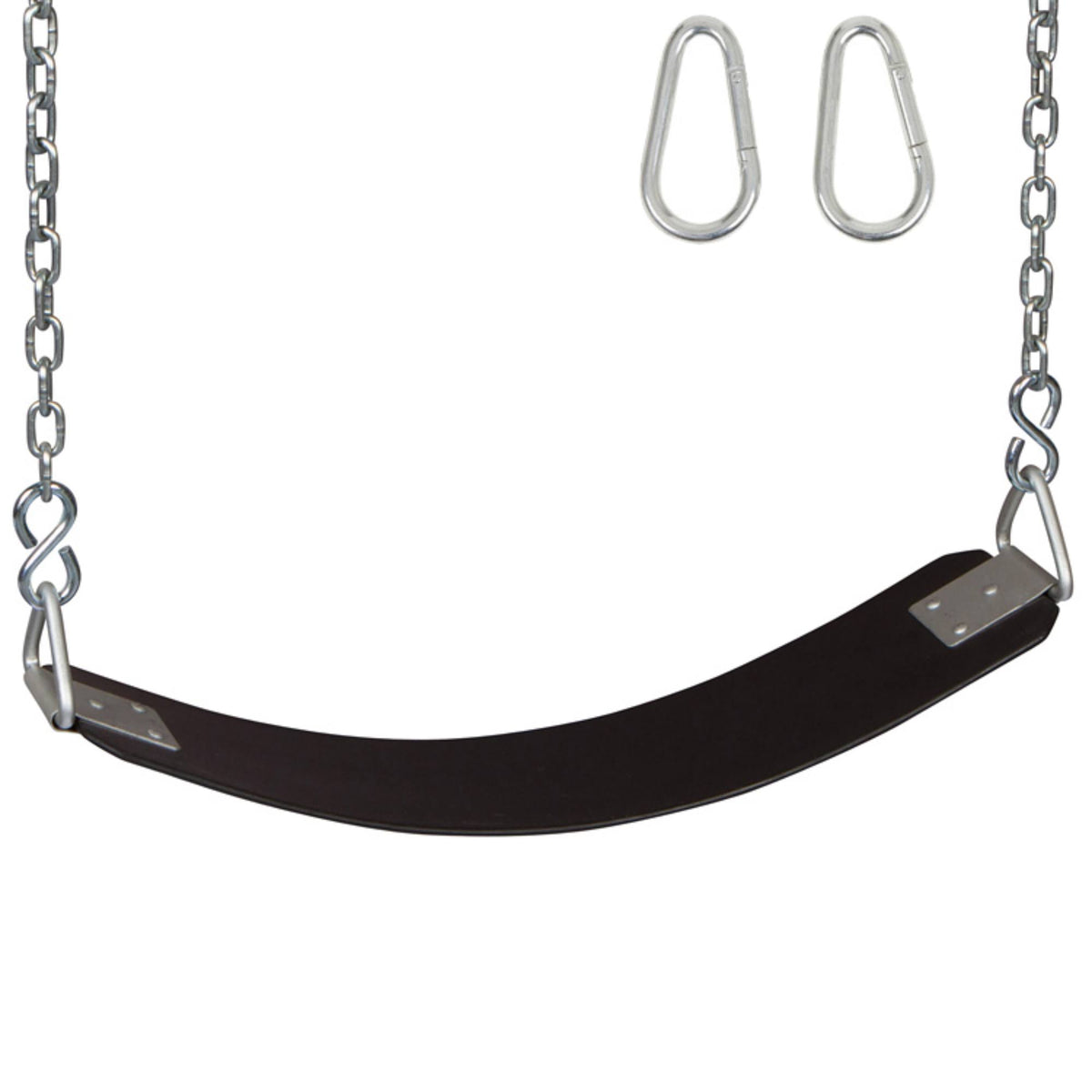 Commercial Rubber Belt Swing Seat with 5.5 ft Chains and Hooks L7216