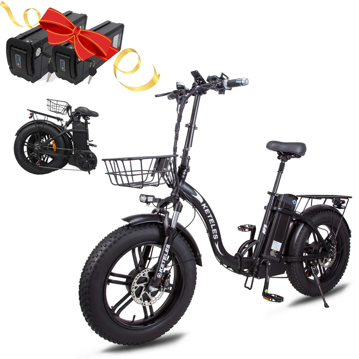 20 Fat Tire 1000W Electric Bike with 48V 17.5AH Removable Battery M6280