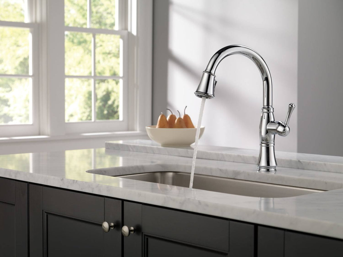 Chrome Single Handle Pull Down Kitchen Faucet N191
