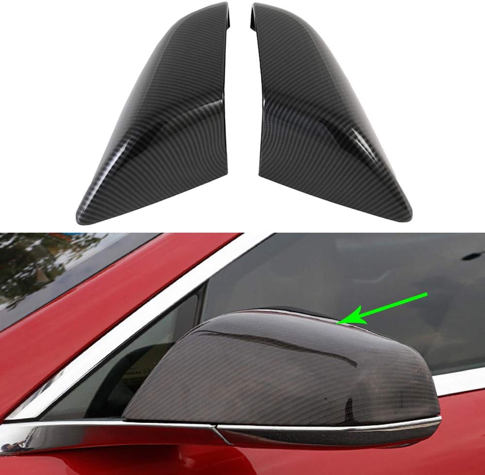 Side Mirror Cover ABS Plastic Imitation Carbon Fiber Pack of 2 J171