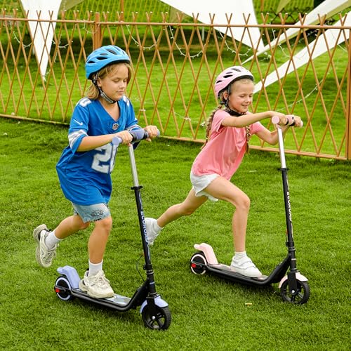 Kids Electric Scooter, 3/6/10mph Speeds, Adjustable Height, 150W, Dual Brake B109503