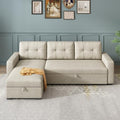 L Shaped Sleeper Sofa with Pull Out Bed and Storage A544723