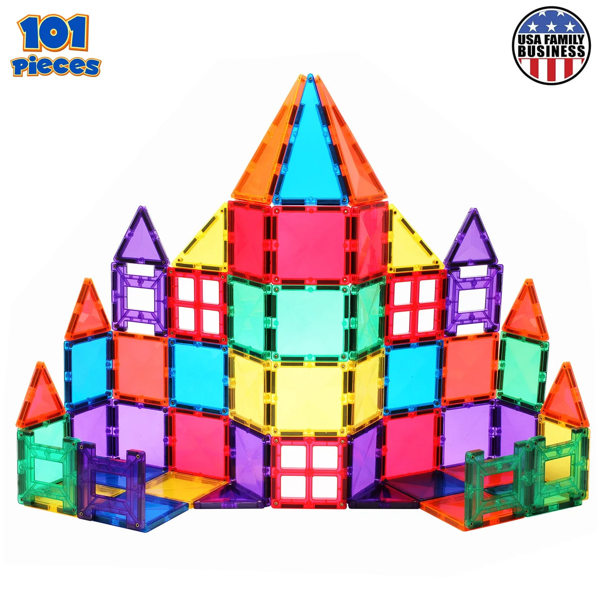 101 Pcs Magnetic Building Tiles with Storage R6614