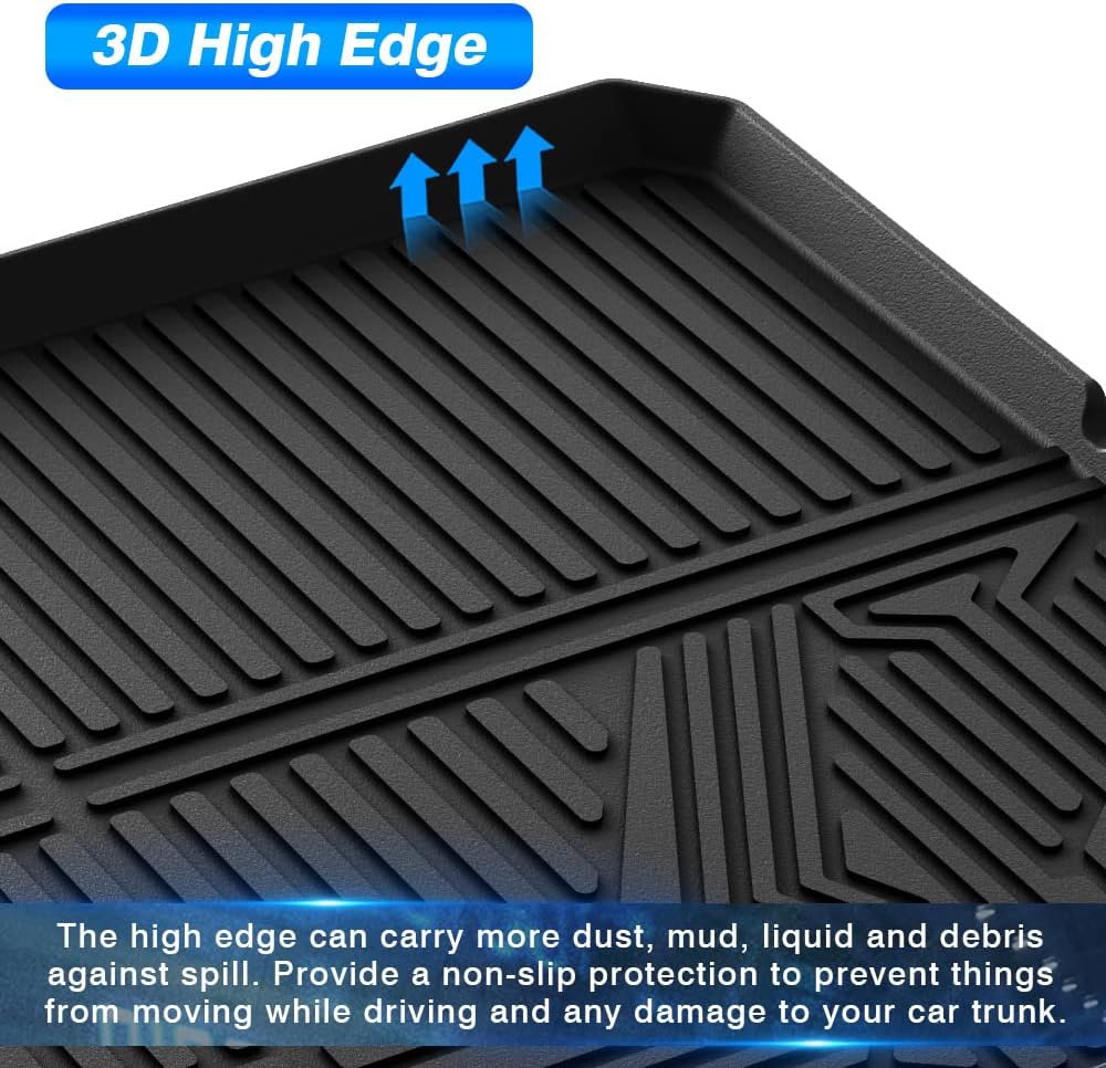 Custom Fit All Weather Car Cargo Mat for 2021 2022 Ford Bronco 4-Door, Pack of 2 W32160