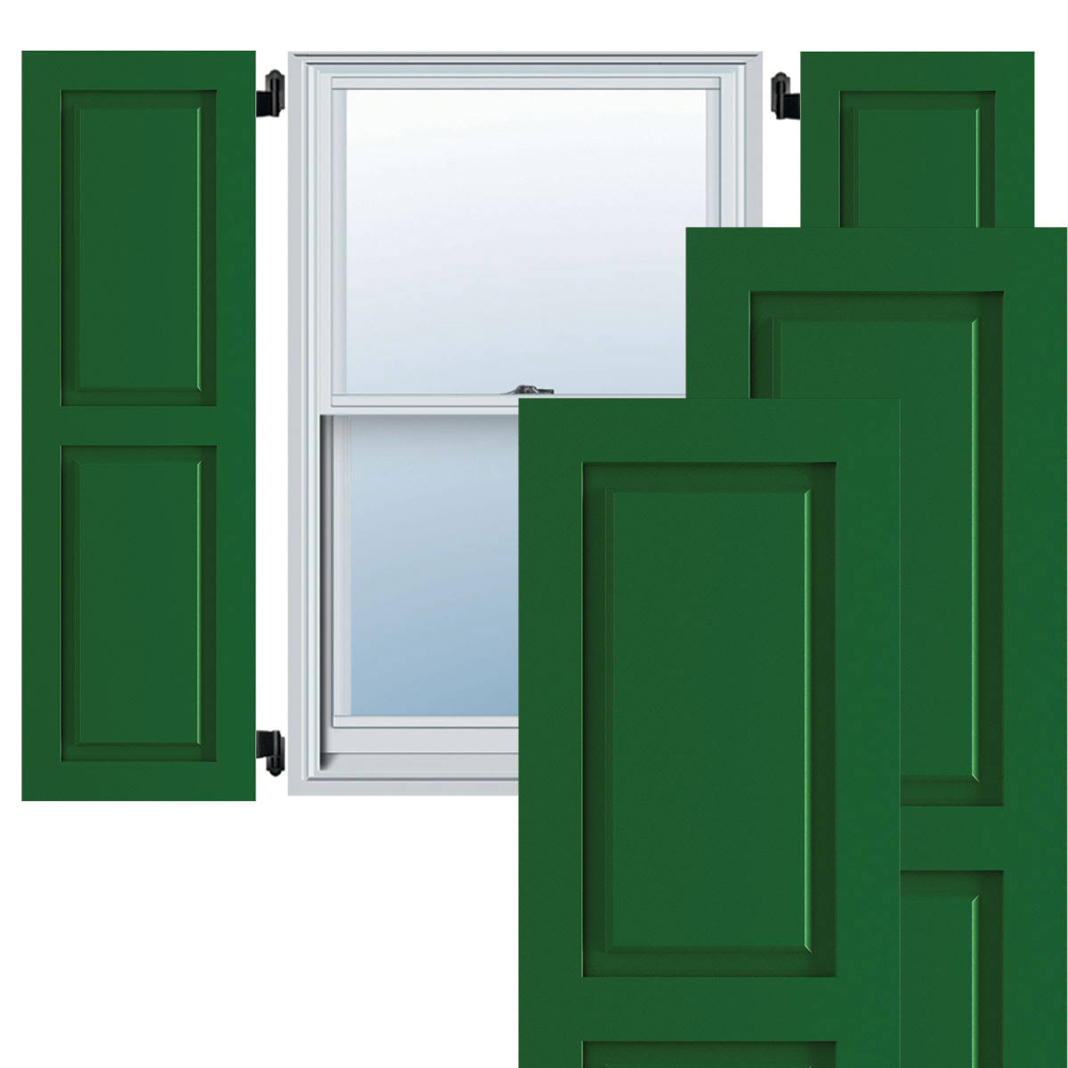 18x22W x 61x22H Exterior Composite Raised Panel Shutters (Per Pair) Y120578