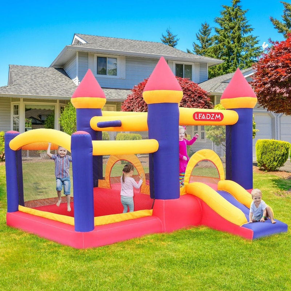 Inflatable Bounce House Slide with Blower O587
