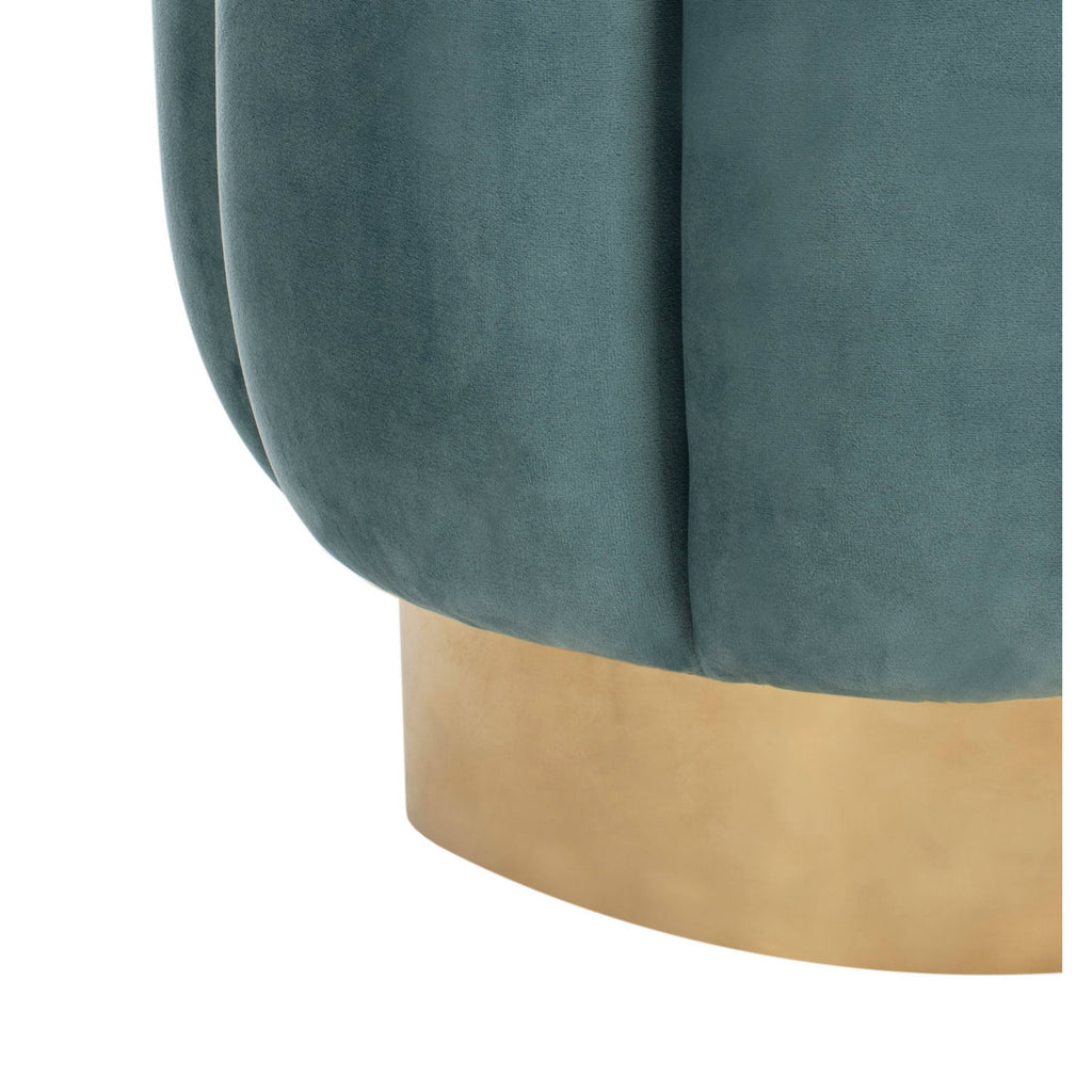 Seafoam Channel Tufted Ottoman X793526