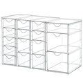Acrylic 16 Drawers 4 Set Clear Storage Organizer S427