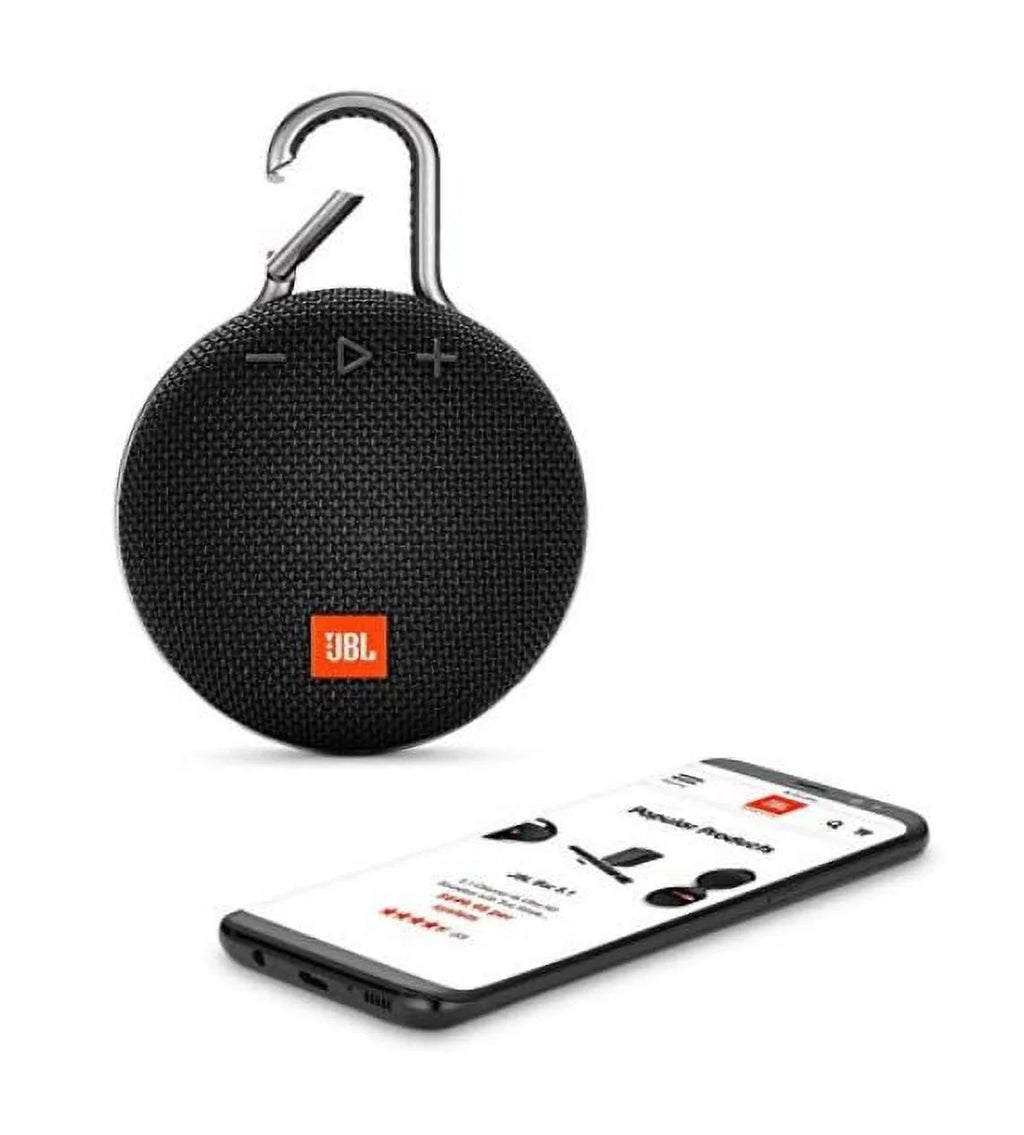 Black Portable Bluetooth Speaker with Carabiner R390