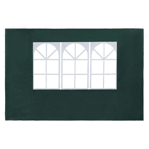 2 PCS Green PE Canopy Tent Side Panels with Window A859